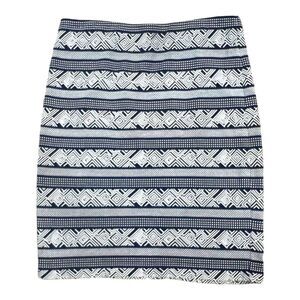 Eloquii Navy Geometric Knit Bandage Skirt 18